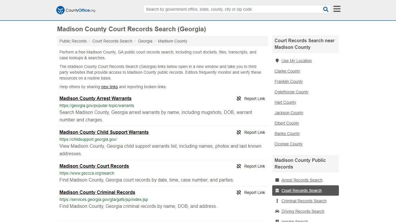 Madison County Court Records Search (Georgia) - County Office
