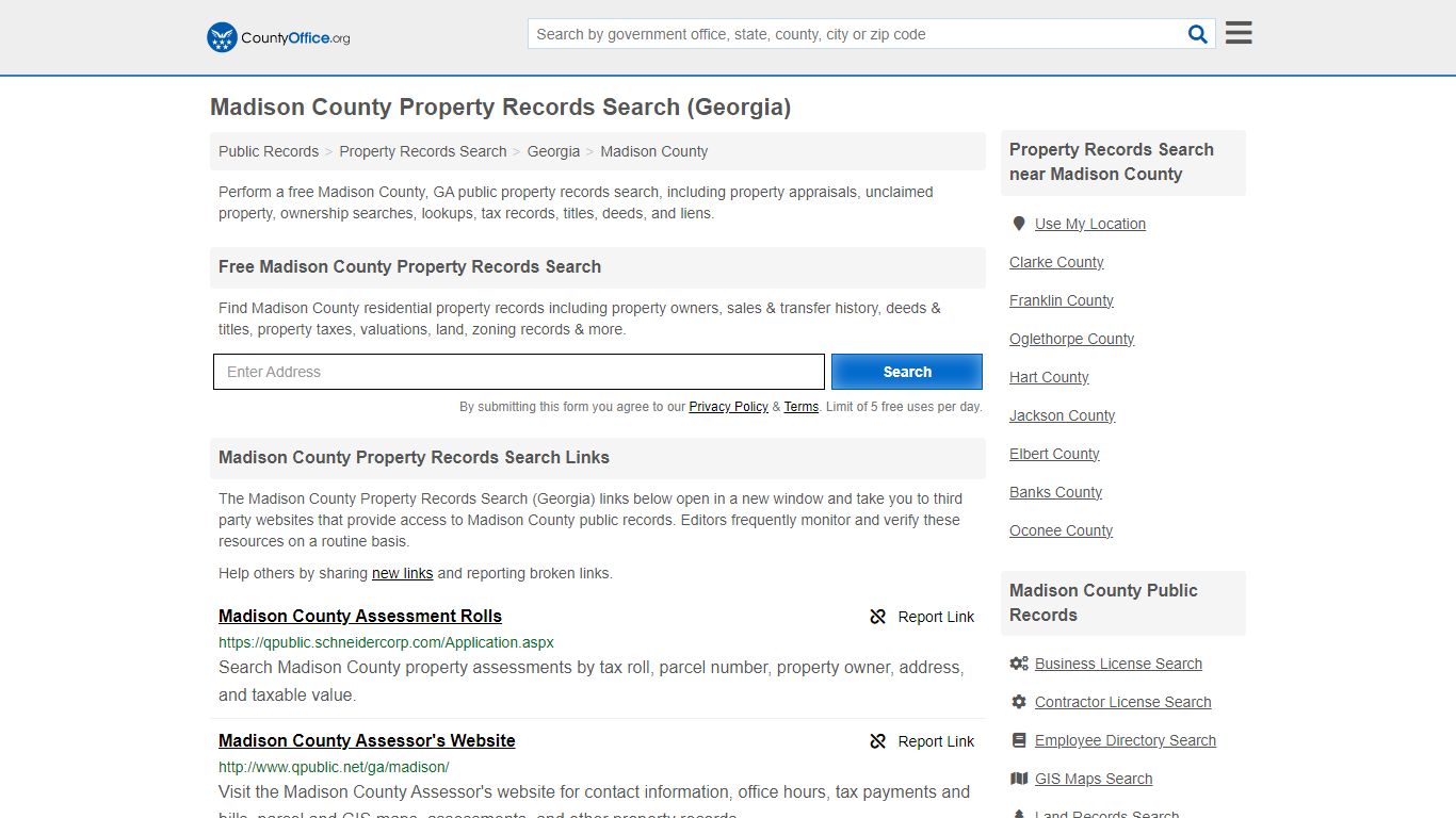 Madison County Property Records Search (Georgia) - County Office